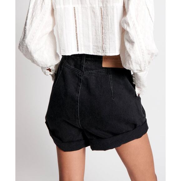 New FREE PEOPLE One Teaspoon Streetwalkers High-Waist Shorts $130 SIZE 24 Black - Picture 3 of 10